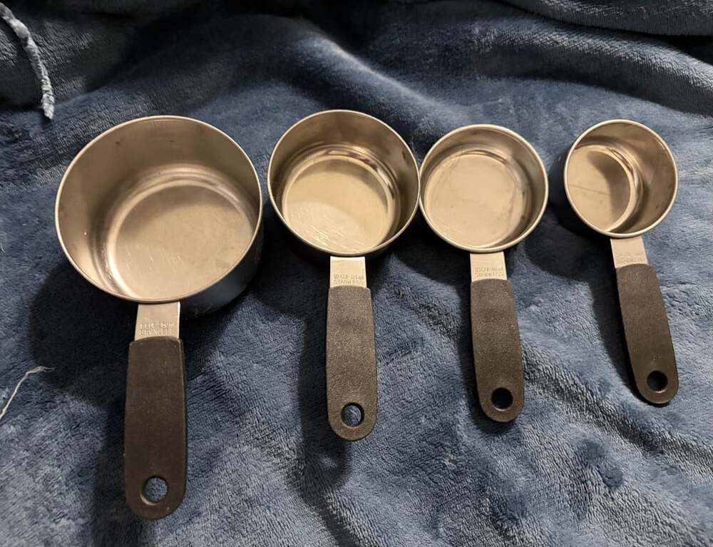 Stainless Steel Measuring Cups Set 4 Piece Black